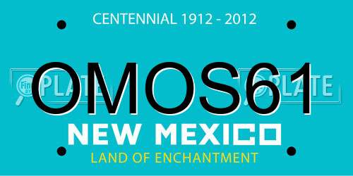 OMOS61 New Mexico License Plate
