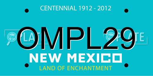 OMPL29 New Mexico License Plate