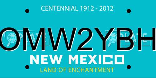 OMW2YBH New Mexico License Plate