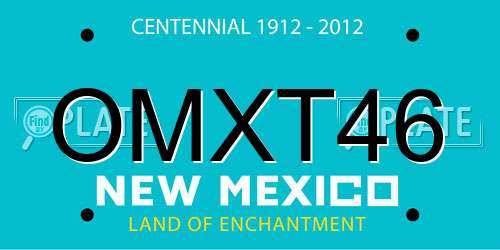 OMXT46 New Mexico License Plate