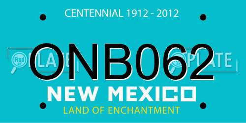 ONB062 New Mexico License Plate