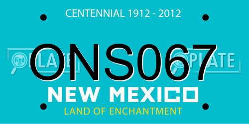ONS067 New Mexico License Plate