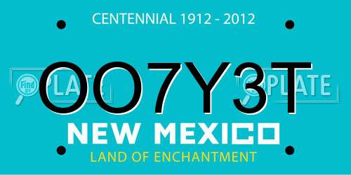 OO7Y3T New Mexico License Plate