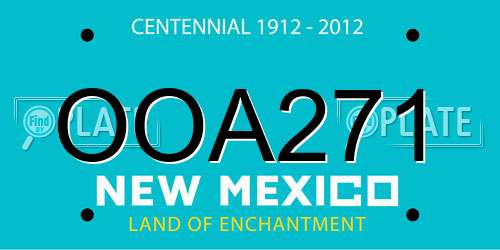 OOA271 New Mexico License Plate