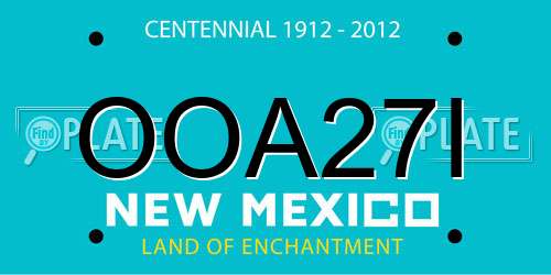OOA27I New Mexico License Plate