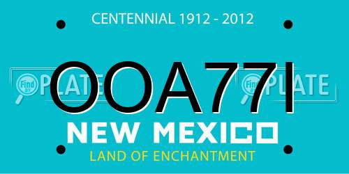 OOA77I New Mexico License Plate