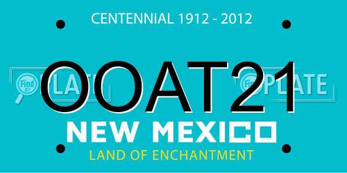 OOAT21 New Mexico License Plate