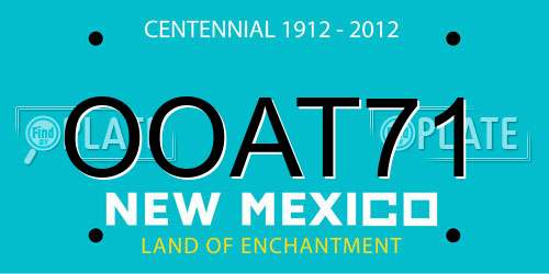 OOAT71 New Mexico License Plate