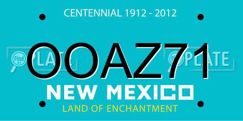 OOAZ71 New Mexico License Plate