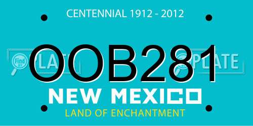 OOB281 New Mexico License Plate