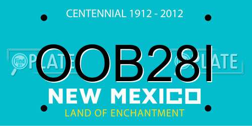 OOB28I New Mexico License Plate