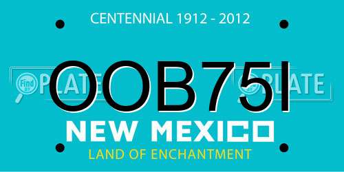OOB75I New Mexico License Plate