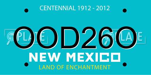 OOD26O New Mexico License Plate
