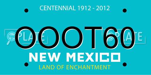 OOOT60 New Mexico License Plate