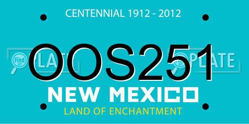 OOS251 New Mexico License Plate
