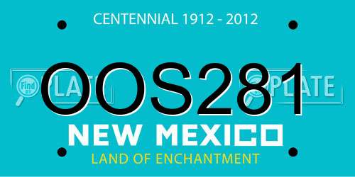 OOS281 New Mexico License Plate