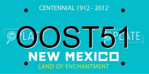 OOST51 New Mexico License Plate