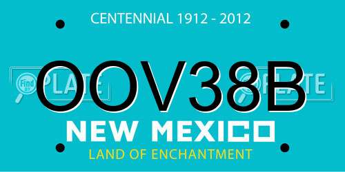 OOV38B New Mexico License Plate