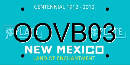 OOVB03 New Mexico License Plate