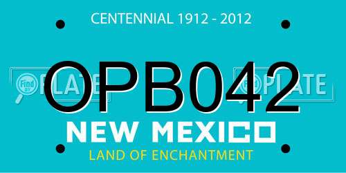 OPB042 New Mexico License Plate