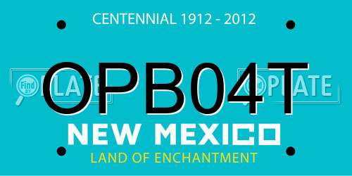 OPB04T New Mexico License Plate