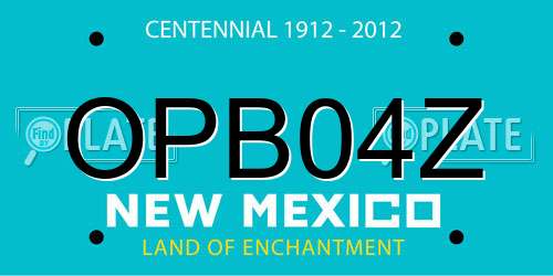 OPB04Z New Mexico License Plate