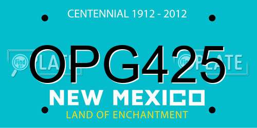 OPG425 New Mexico License Plate