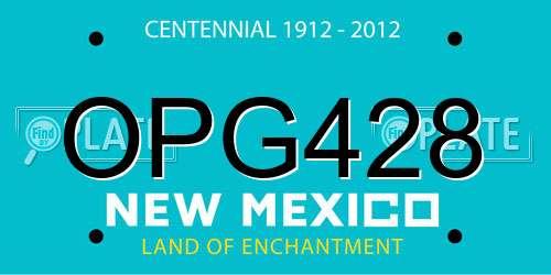 OPG428 New Mexico License Plate