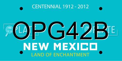 OPG42B New Mexico License Plate