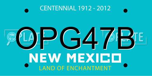 OPG47B New Mexico License Plate