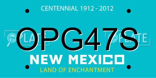 OPG47S New Mexico License Plate