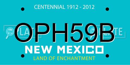 OPH59B New Mexico License Plate