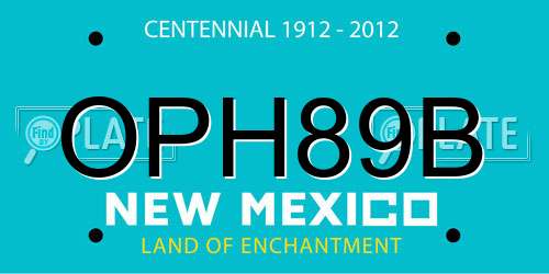 OPH89B New Mexico License Plate