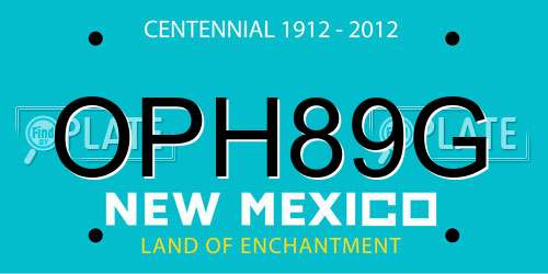 OPH89G New Mexico License Plate