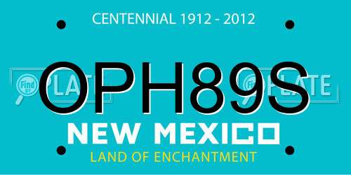 OPH89S New Mexico License Plate