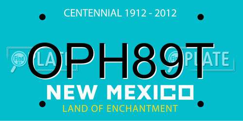 OPH89T New Mexico License Plate
