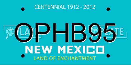 OPHB95 New Mexico License Plate