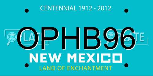OPHB96 New Mexico License Plate