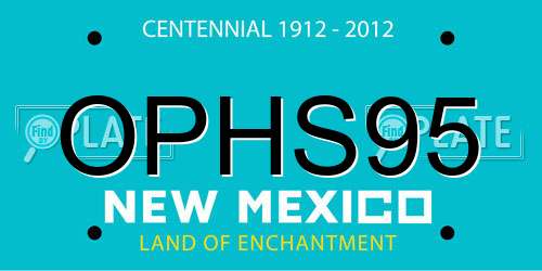 OPHS95 New Mexico License Plate