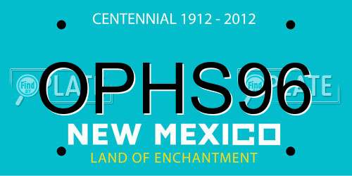 OPHS96 New Mexico License Plate