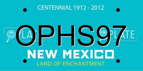 OPHS97 New Mexico License Plate