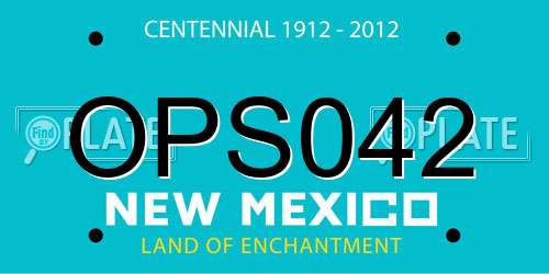 OPS042 New Mexico License Plate