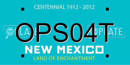 OPS04T New Mexico License Plate