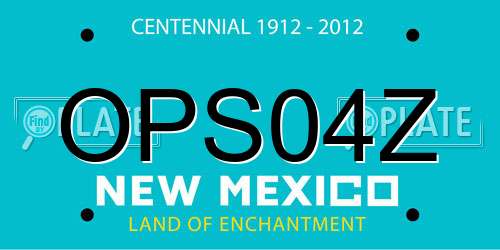 OPS04Z New Mexico License Plate