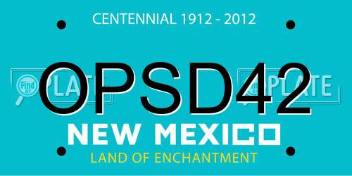 OPSD42 New Mexico License Plate