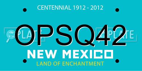 OPSQ42 New Mexico License Plate