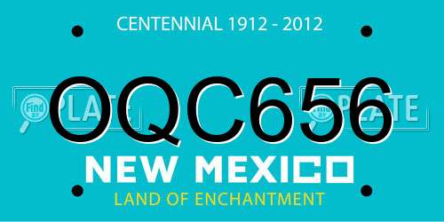 OQC656 New Mexico License Plate