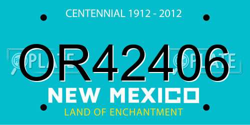 OR42406 New Mexico License Plate