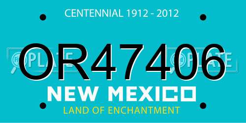 OR47406 New Mexico License Plate