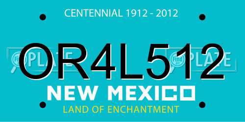 OR4L512 New Mexico License Plate